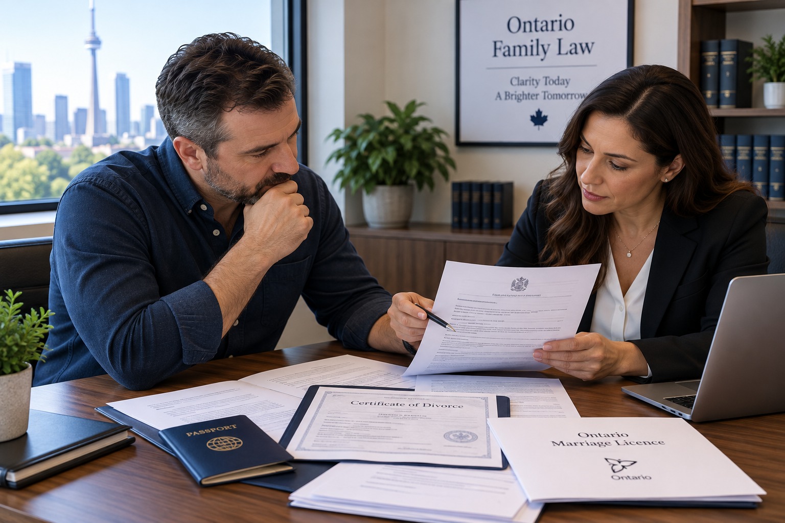Foreign divorce documents being reviewed for recognition in Ontario